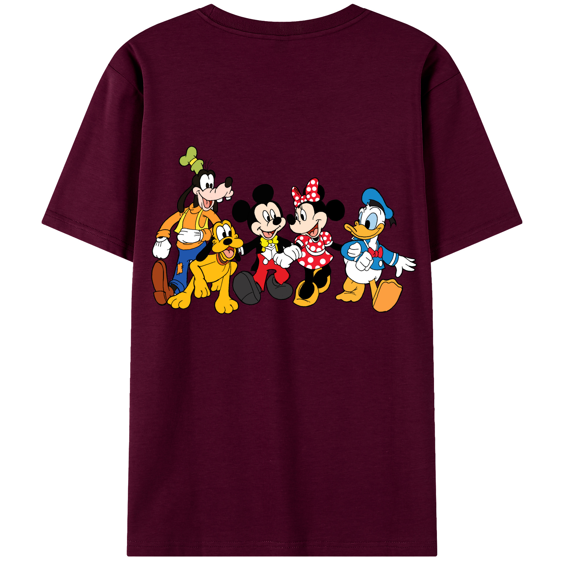 （画像用） ミッキーマウス Mickey Mouse レディース半袖Tシャツ(バックプリント)